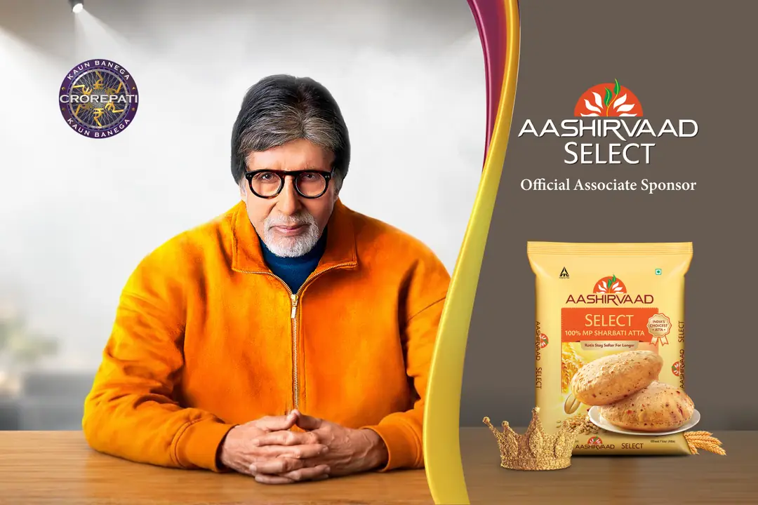 Amitabh Bachchan with Aashirvaad Select, Official Associate Sponsor of Kaun Banega Crorepati